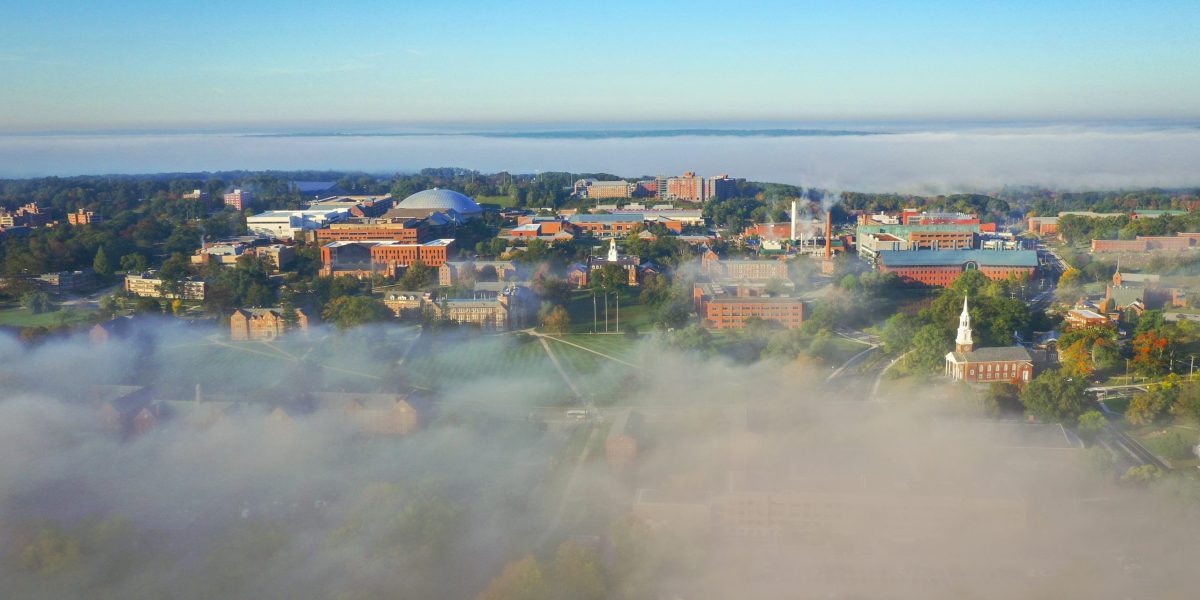 aerial view of UConn campus